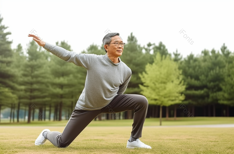 老年男人户外公园做运动,高清,摄影图,摄影图片,图片大全,摄影图免费下载